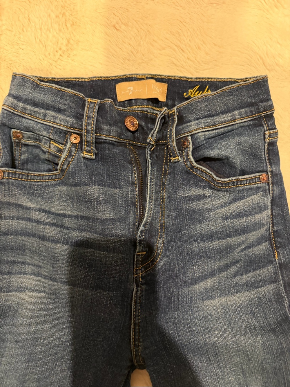 7 For All Mankind Dark Blue Denim Jeans